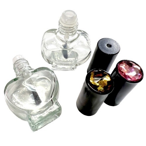 指甲油玻璃瓶, 10ml 愛心形瓶