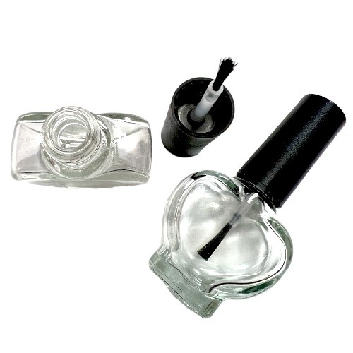 指甲油玻璃瓶, 10ml 愛心形瓶