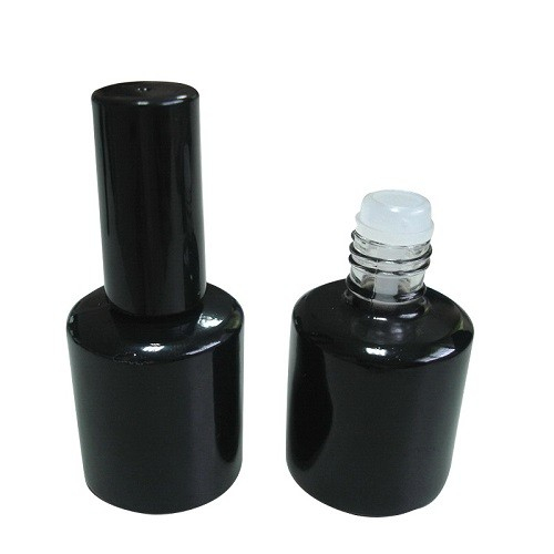 指甲油瓶, 15ml圓形黑色烤漆玻璃瓶