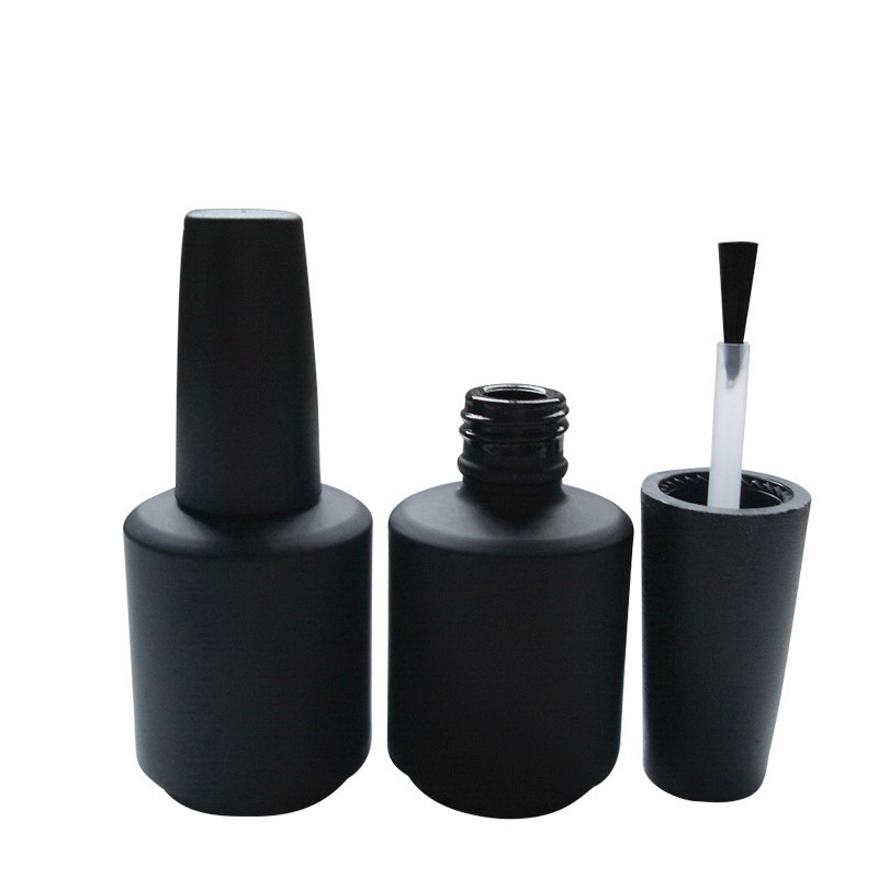 指甲油瓶, 15ml圓形黑色玻璃瓶
